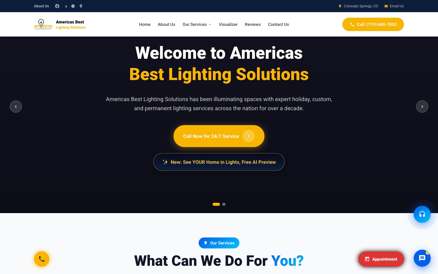 Americas Best Lighting Solutions website