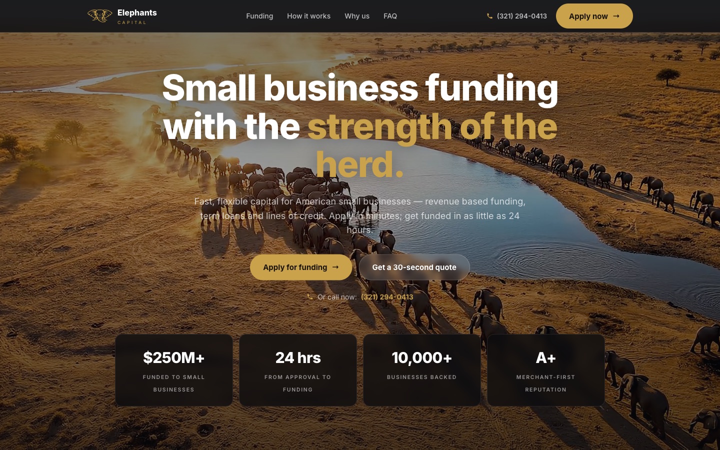 Elephants Capital website
