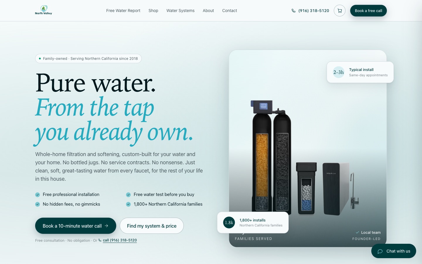 North Valley Water Solutions website